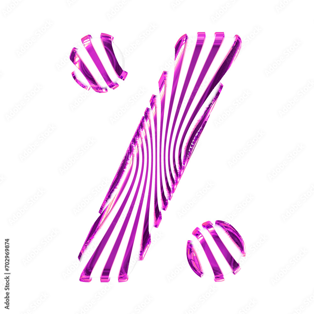 White symbol with ultra thin purple straps White symbol with ultra thin purple straps