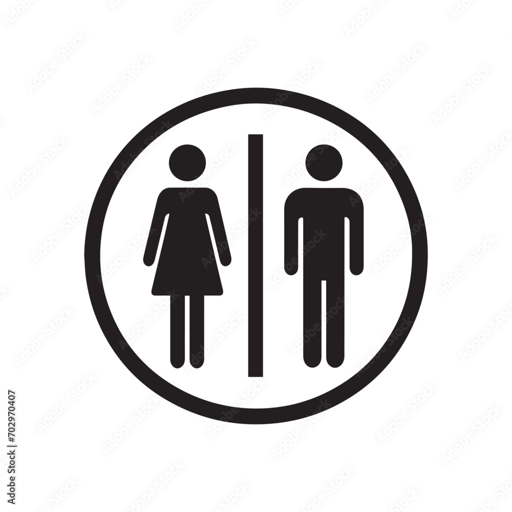 Toilets vector icon.flat toilet symbol. The illustration of the toilet includes figures of ladies and gentlemen. Toilets vector icon.flat toilet symbol. The illustration of the toilet includes figures of ladies and gentlemen.