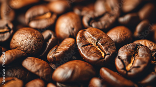 Wallpaper Mural Roasted coffee beans close-up background and inscription coffee. Torontodigital.ca
