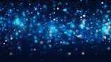 Blue confetti celebration party glow abstract