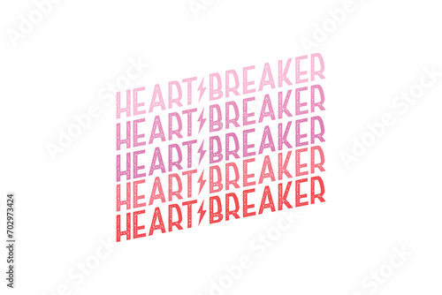 Heart breaker Self-love Valentines Day typography T shirt design