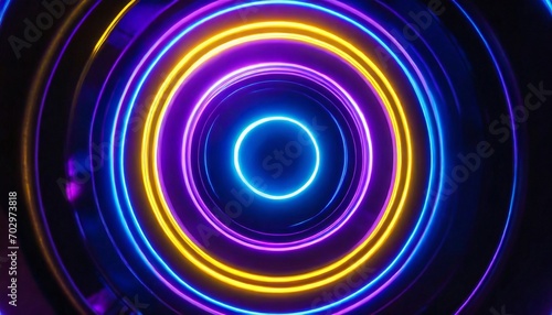 Abstract Circle Light Lines Background