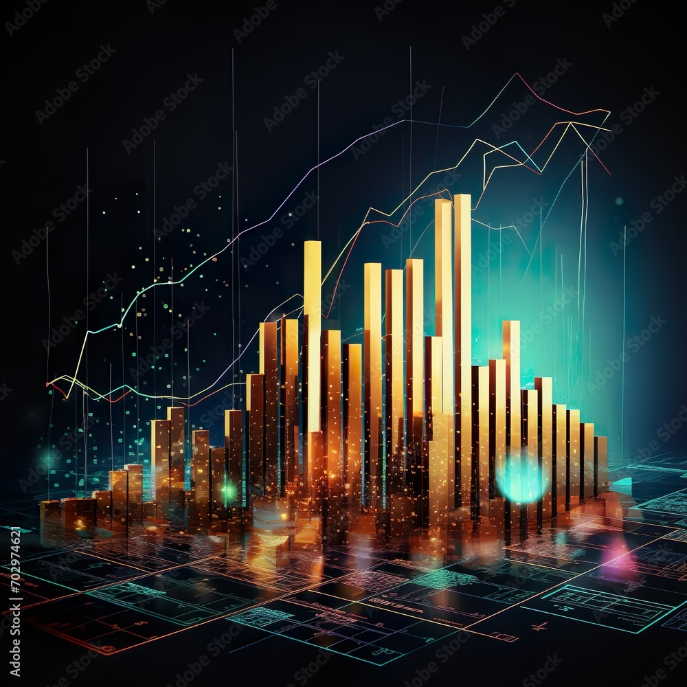 Investmnet Graph Investment finance chart,stock market business and exchange financial ...