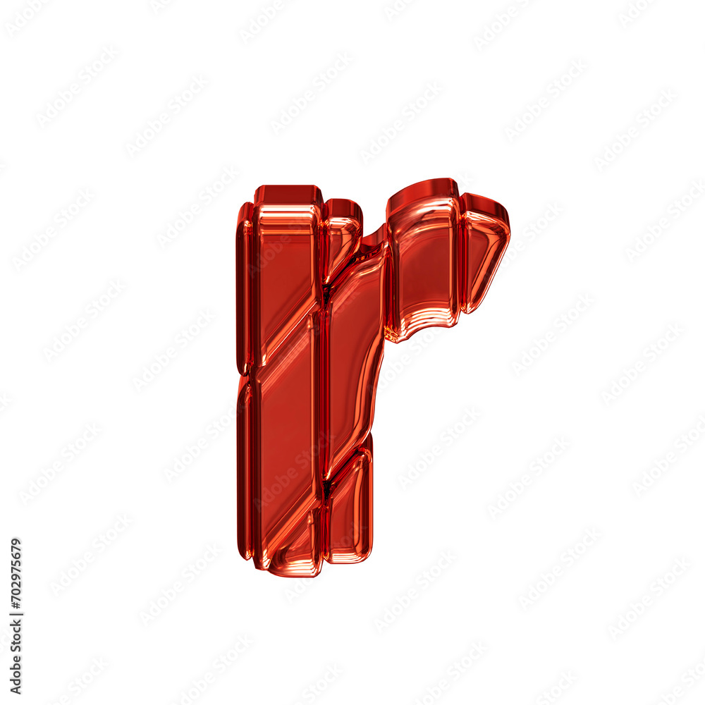 Red symbol in a frame. letter r Red symbol in a frame. letter r