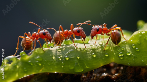 Macro World Revealed Intricate Details of Ants on a Leaf in Nature's Microcosm © Linus