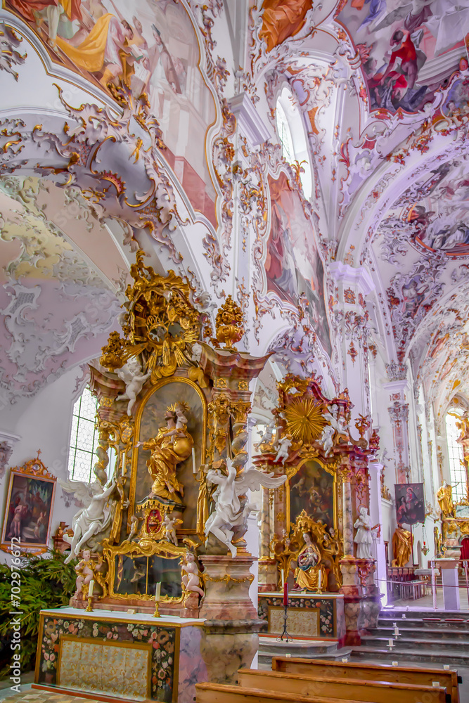 Church of the Nativity of Mary of the Rottenbuch Monastery. Bavaria. Germany.