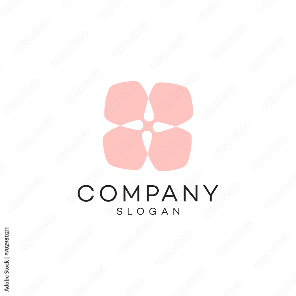 Flower pink nature fashion and beauty logo design timeless emblem brand identity logotype abstract minimalist monogram typography vector logo Flower pink nature fashion and beauty logo design timeless emblem brand identity logotype abstract minimalist monogram typography vector logo