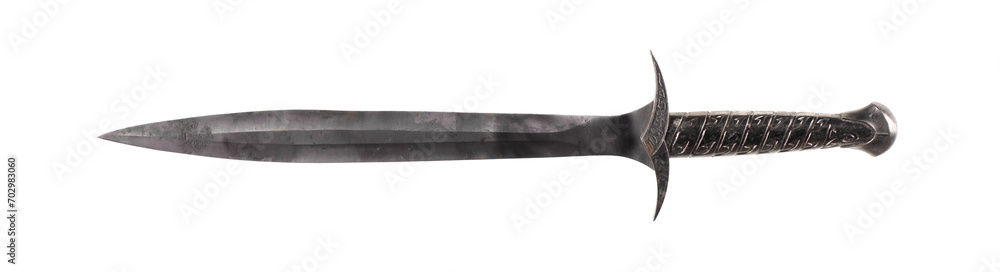 medieval forged sword isolated on white background medieval forged sword isolated on white background
