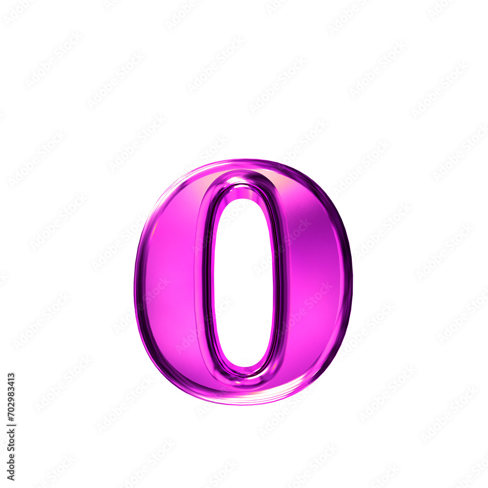 Purple symbol with bevel. letter o Purple symbol with bevel. letter o
