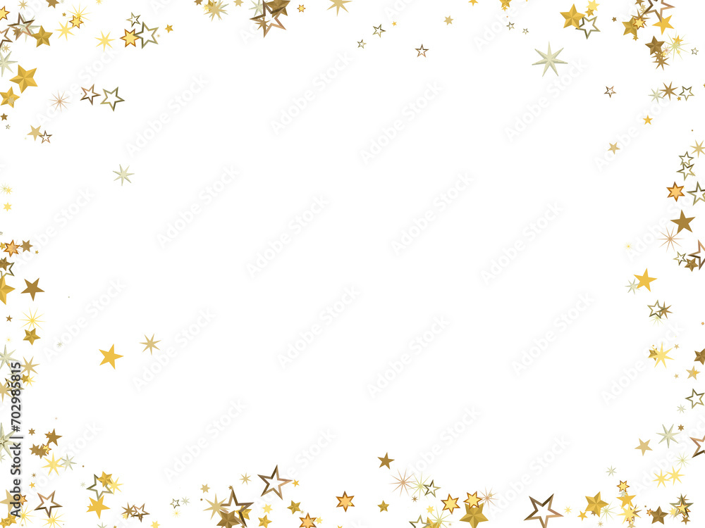 Gold Glitter Star Sparkles Frame