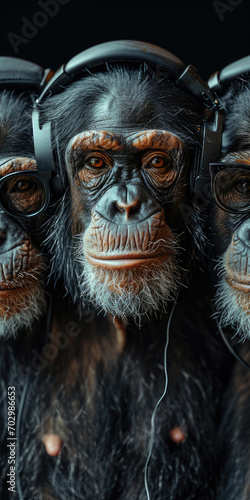 Coole Affen mit Kopfhörer © Fatih