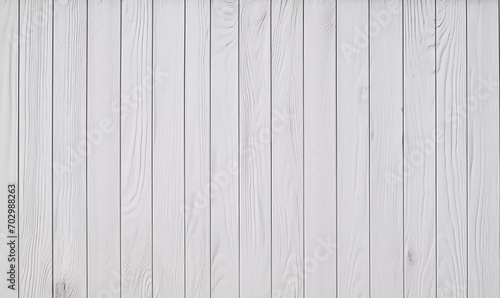 Panorama of white natural wood wall texture and seamless background, AI generator