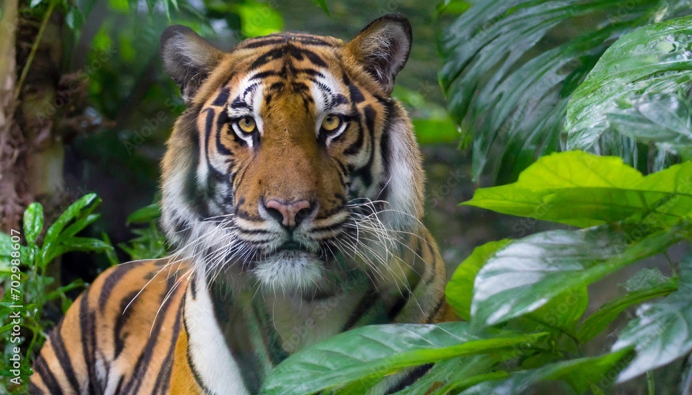 Fierce Tiger Close-up Portrait
