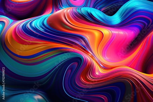 Holographic neon fluid waves