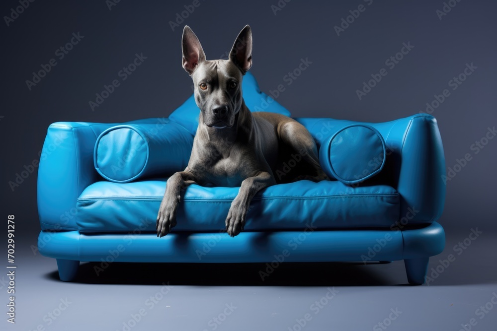 Cute sofa for a dog. Interior details for pet lovers.