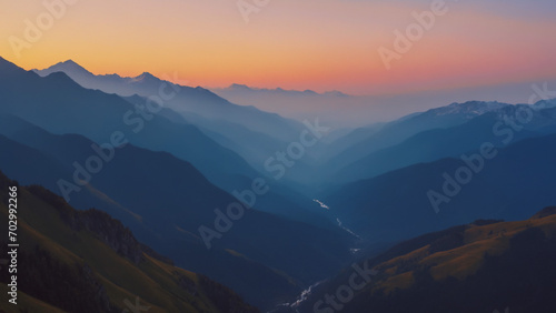 A beautiful morning over the mountains.