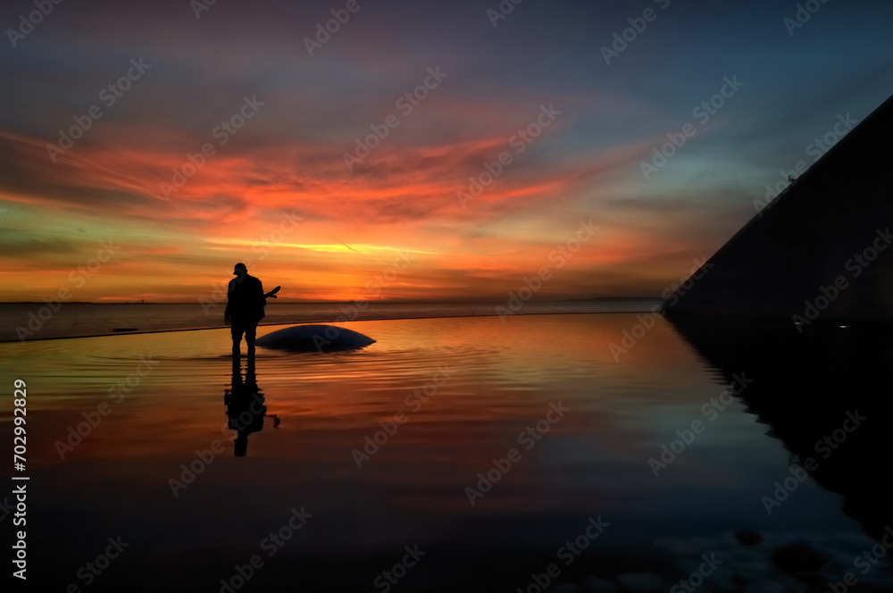 man and his reflection