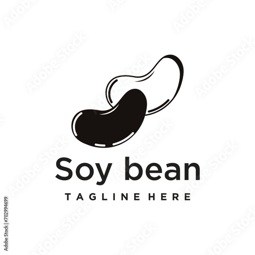 Vector soybean vector flat illustration. organic legumes beans