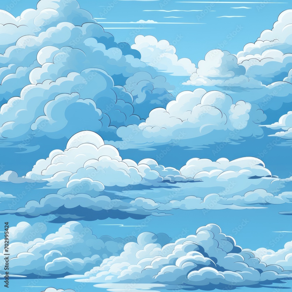 Seamless pattern of beautiful and detailed sky textures, ideal for backgrounds and designs Seamless pattern of beautiful and detailed sky textures, ideal for backgrounds and designs