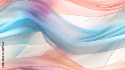  a blurry image of a blue, pink, and white wavy design on a white and pink wallpaper.