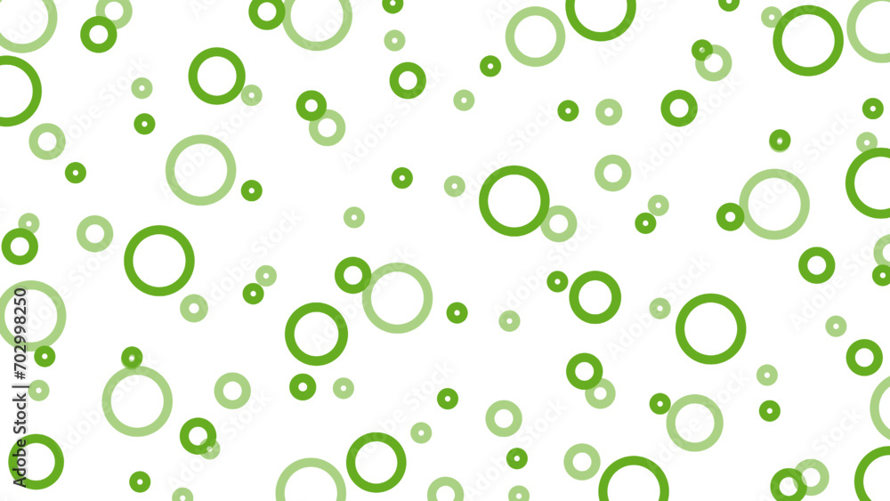 Seamless pattern with green circles