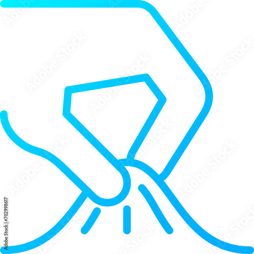 stretch material, Fabric properties blue color gradient