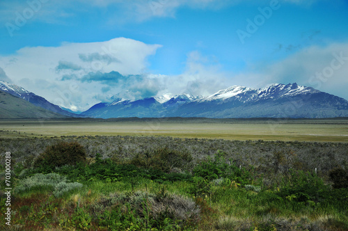 Landscape of Patagonian province of Santa Cruz, Argentina, located in the southern part of the country. It borders Chubut Province to the north, and Chile to the west and south, with an Atlantic coast