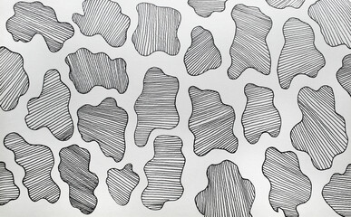Acrylglasbilder Surrealismus Drawing handmade spotted in black ink  © vali_111