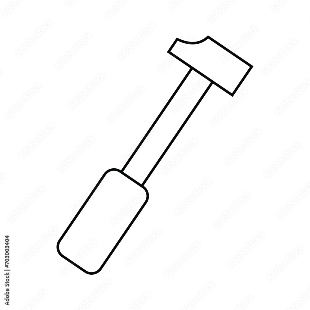 Screwdriver icon. Outline illustration of screwdriver vector icon. Household appliance icons in line style. Suitable for design to introduce carpentry tools. Coloring educational Screwdriver icon. Outline illustration of screwdriver vector icon. Household appliance icons in line style. Suitable for design to introduce carpentry tools. Coloring educational
