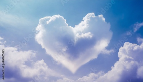 Heart-shaped Cloud on a Blue Sky
