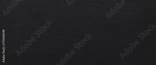 Dark charcoal black fabric texture background banner panorama