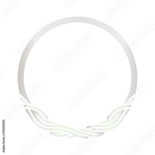 Decorative Silver Laurel Wreath