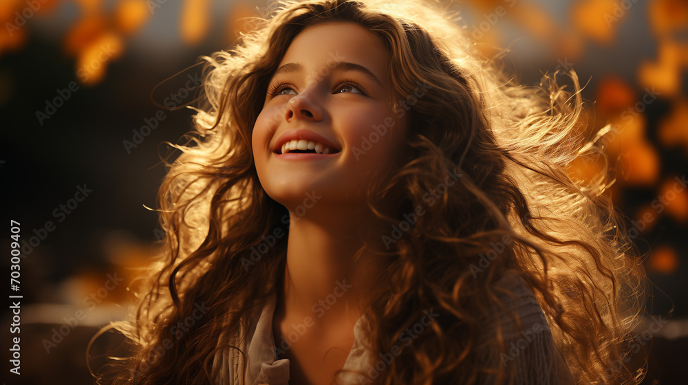 Fototapeta premium portrait of a girl smiling