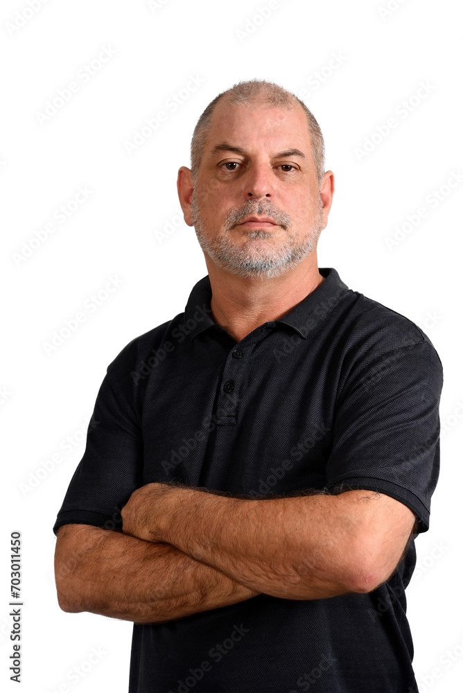 bald adult man showing cell phone handset technology edition bald adult man showing cell phone handset technology edition