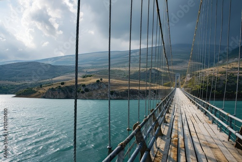 A visual metaphor of bridges connecting lands with different cultural landscapes, symbolizing the connections and understanding between people.