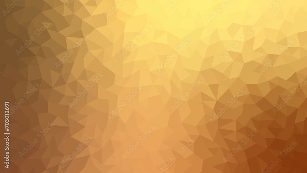Yellow gold abstract polygonal background. Geometric origami style with gradient	 - obrazy, fototapety, plakaty 