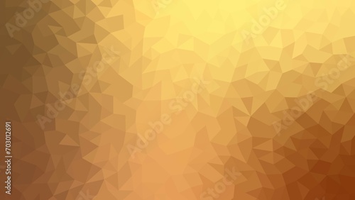 Yellow gold abstract polygonal background. Geometric origami style with gradient 