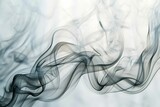 Subtle smoke trails drifting lazily, forming delicate patterns and textures in a minimalist abstract setting.