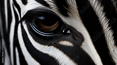 Intriguing Close-Up of a Zebra s Eye in Detail