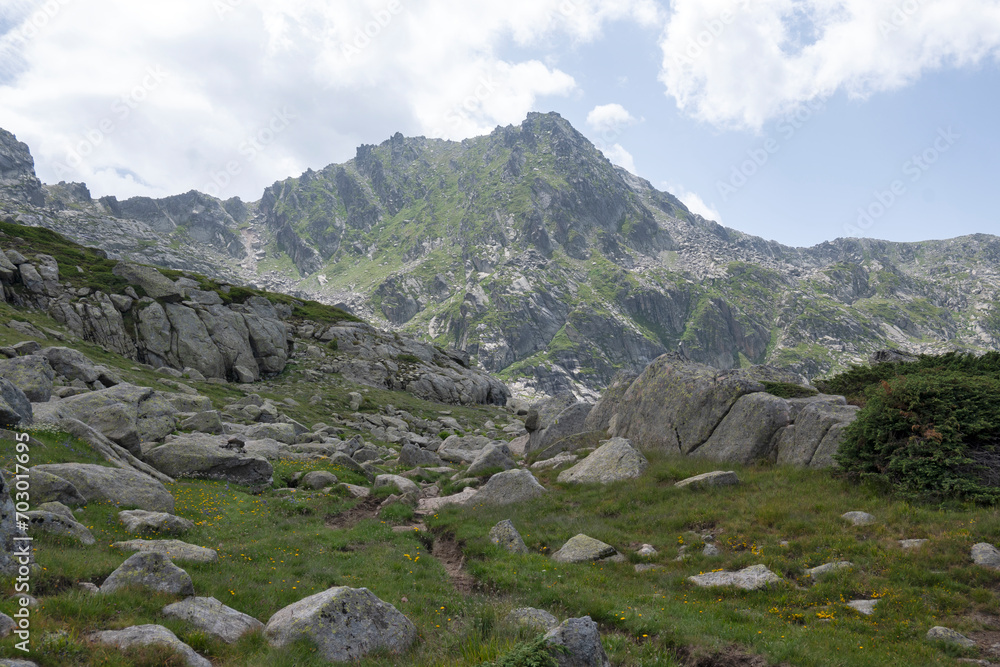 Obraz premium Landscape of Rila Mountain near Kalin peak, Bulgaria