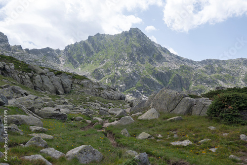 Landscape of Rila Mountain near Kalin peak, Bulgaria