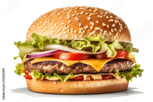 hamburger isolated on a white background
