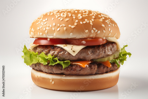 hamburger isolated on a white background