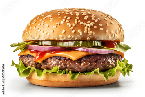 hamburger isolated on a white background