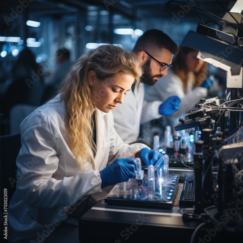 Scientists in laboratory