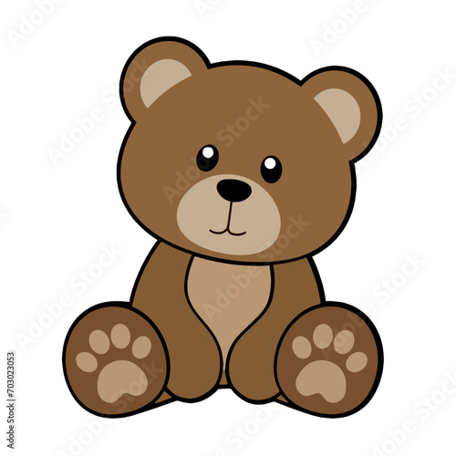 oso dibujo vector marron 