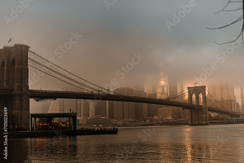 Streets and buildings in new York City manhattan bridge Brooklyn architecture Grand Central station upper east side sunset over midtown 