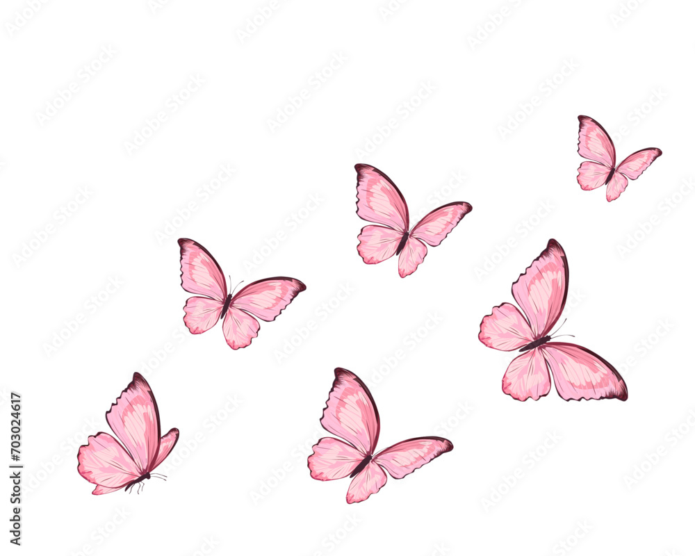set of butterflies set of butterflies