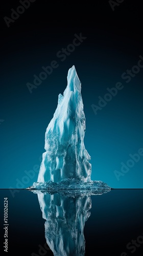 A Large Iceberg Floating in the Water