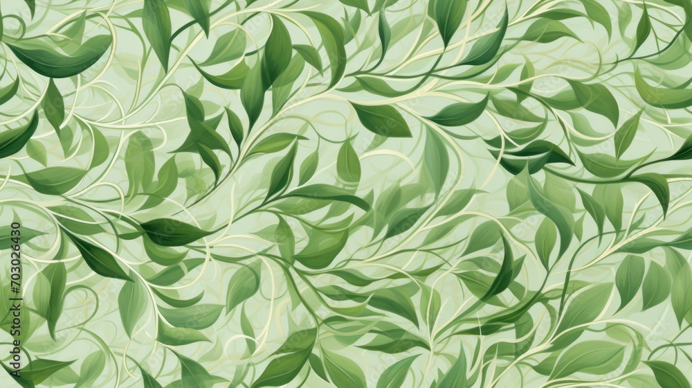 a close up of a green leafy pattern on a light green background with a white outline on the left side of the image. a close up of a green leafy pattern on a light green background with a white outline on the left side of the image.